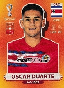 Figurina Óscar Duarte - FIFA World Cup Qatar 2022. International Edition - Panini