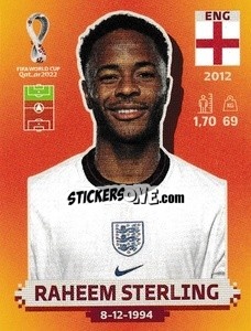 Figurina Raheem Sterling - FIFA World Cup Qatar 2022. International Edition - Panini