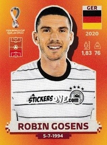 Figurina Robin Gosens - FIFA World Cup Qatar 2022. International Edition - Panini