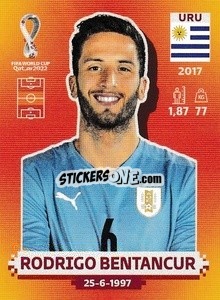 Cromo Rodrigo Bentancur - FIFA World Cup Qatar 2022. International Edition - Panini