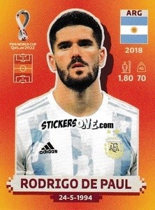 Sticker Rodrigo De Paul - FIFA World Cup Qatar 2022. International Edition - Panini