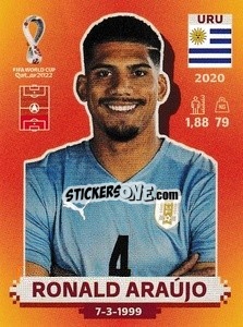 Figurina Ronald Araújo - FIFA World Cup Qatar 2022. International Edition - Panini