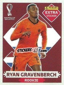 Figurina Ryan Gravenberch (Netherlands) - FIFA World Cup Qatar 2022. International Edition - Panini