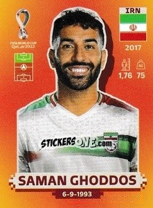 Figurina Saman Ghoddos - FIFA World Cup Qatar 2022. International Edition - Panini