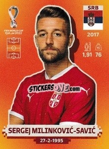 Sticker Sergej Milinković-Savić - FIFA World Cup Qatar 2022. International Edition - Panini