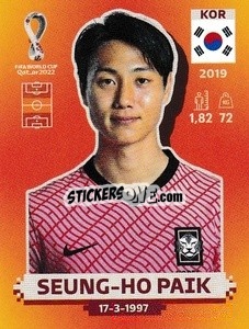 Sticker Seung-ho Paik - FIFA World Cup Qatar 2022. International Edition - Panini