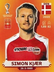 Figurina Simon Kjær - FIFA World Cup Qatar 2022. International Edition - Panini