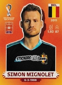 Cromo Simon Mignolet - FIFA World Cup Qatar 2022. International Edition - Panini