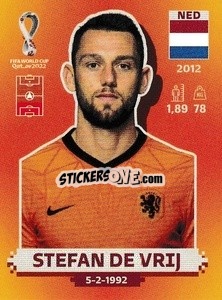 Figurina Stefan de Vrij - FIFA World Cup Qatar 2022. International Edition - Panini