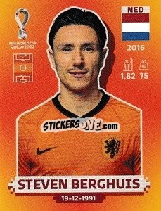 Sticker Steven Berghuis - FIFA World Cup Qatar 2022. International Edition - Panini