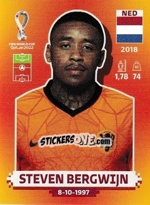 Sticker Steven Bergwijn - FIFA World Cup Qatar 2022. International Edition - Panini