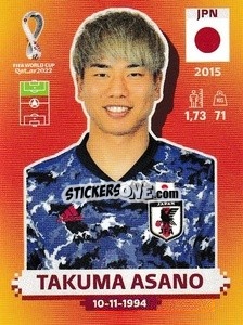 Figurina Takuma Asano - FIFA World Cup Qatar 2022. International Edition - Panini