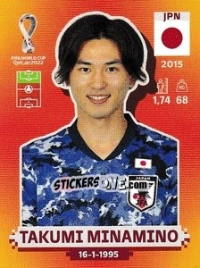 Figurina Takumi Minamino - FIFA World Cup Qatar 2022. International Edition - Panini