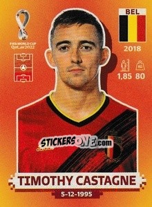 Sticker Timothy Castagne - FIFA World Cup Qatar 2022. International Edition - Panini