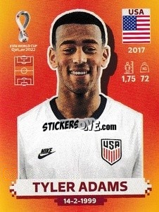 Cromo Tyler Adams - FIFA World Cup Qatar 2022. International Edition - Panini