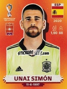 Sticker Unai Simón - FIFA World Cup Qatar 2022. International Edition - Panini