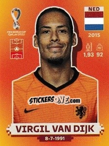 Figurina Virgil van Dijk - FIFA World Cup Qatar 2022. International Edition - Panini