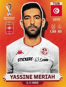 Sticker Yassine Meriah - FIFA World Cup Qatar 2022. International Edition - Panini