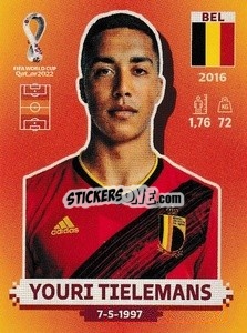 Sticker Youri Tielemans - FIFA World Cup Qatar 2022. International Edition - Panini