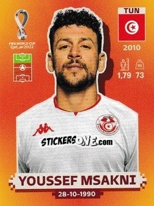 Figurina Youssef Msakni - FIFA World Cup Qatar 2022. International Edition - Panini