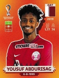 Cromo Yousuf Abdurisag - FIFA World Cup Qatar 2022. International Edition - Panini