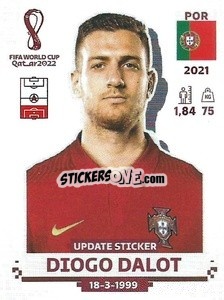 Sticker Diogo Dalot - FIFA World Cup Qatar 2022. Standard Edition - Panini