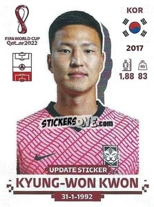 Sticker Kyung-won Kwon - FIFA World Cup Qatar 2022. Standard Edition - Panini
