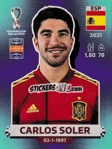 Sticker Carlos Soler - FIFA World Cup Qatar 2022. Standard Edition - Panini