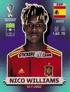 Sticker Nico Williams - FIFA World Cup Qatar 2022. Standard Edition - Panini