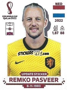 Sticker Remko Pasveer - FIFA World Cup Qatar 2022. Standard Edition - Panini