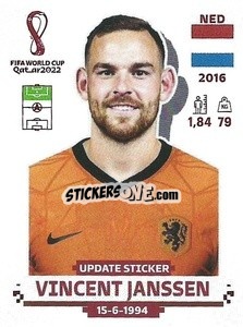 Cromo Vincent Janssen - FIFA World Cup Qatar 2022. Standard Edition - Panini