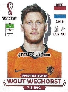 Cromo Wout Weghorst - FIFA World Cup Qatar 2022. Standard Edition - Panini