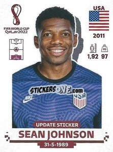 Figurina Sean Johnson - FIFA World Cup Qatar 2022. Standard Edition - Panini