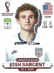 Cromo Josh Sargent - FIFA World Cup Qatar 2022. Standard Edition - Panini