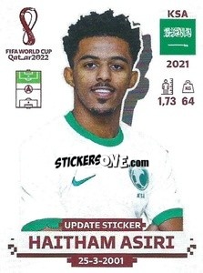 Figurina Haitham Asiri - FIFA World Cup Qatar 2022. Standard Edition - Panini