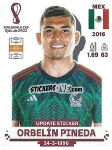 Sticker Orbelín Pineda - FIFA World Cup Qatar 2022. Standard Edition - Panini