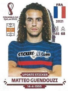 Sticker Matteo Guendouzi - FIFA World Cup Qatar 2022. Standard Edition - Panini