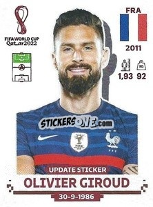Sticker Olivier Giroud - FIFA World Cup Qatar 2022. Standard Edition - Panini