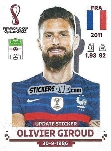 Cromo Olivier Giroud - FIFA World Cup Qatar 2022. Standard Edition - Panini