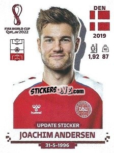 Cromo Joachim Andersen - FIFA World Cup Qatar 2022. Standard Edition - Panini