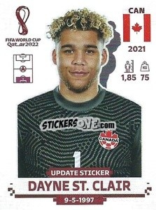 Sticker Dayne St. Clair - FIFA World Cup Qatar 2022. Standard Edition - Panini