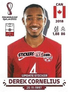 Sticker Derek Cornelius - FIFA World Cup Qatar 2022. Standard Edition - Panini