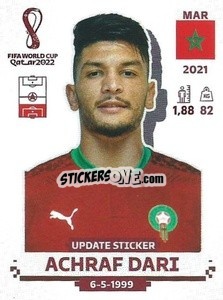 Sticker Achraf Dari - FIFA World Cup Qatar 2022. Standard Edition - Panini