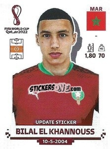 Sticker Bilal El Khannouss - FIFA World Cup Qatar 2022. Standard Edition - Panini