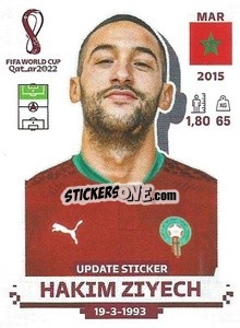 Sticker Hakim Ziyech - FIFA World Cup Qatar 2022. Standard Edition - Panini