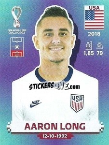 Sticker Aaron Long - FIFA World Cup Qatar 2022. Standard Edition - Panini