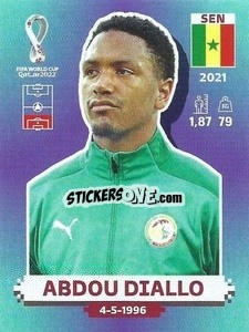 Figurina Abdou Diallo - FIFA World Cup Qatar 2022. Standard Edition - Panini