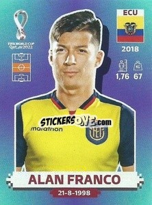 Sticker Alan Franco - FIFA World Cup Qatar 2022. Standard Edition - Panini