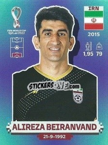 Figurina Alireza Beiranvand - FIFA World Cup Qatar 2022. Standard Edition - Panini
