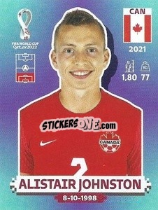 Figurina Alistair Johnston - FIFA World Cup Qatar 2022. Standard Edition - Panini